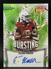 2025 Leaf Vivid Bursting With Talent Autographs Elijah Haven #TA-EH1 card