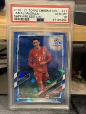 Jamal Musiala 2020 Topps Chrome UEFA Champions League Sapphire card