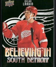 2025-26 Upper Deck Detroit Red Wings Centennial Believing in South Detroit Dylan Larkin #BSD-1 card