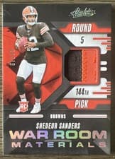 2025 Panini Absolute War Room Materials Shedeur Sanders #WRM-SSS card