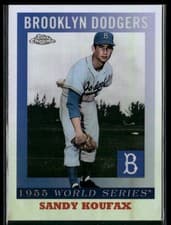 2025 Topps Chrome Platinum 1955 World Series Sandy Koufax #55WS-6 card
