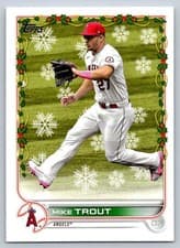 Mike Trout 2022 Topps Holiday card