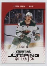 Brock Faber 2024-25 Upper Deck Credentials Jumping on the Ice card