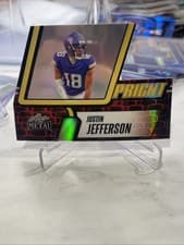 2025 Leaf Metal Upright Prismatic Silver Justin Jefferson #U-15 card