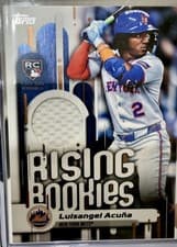 Luisangel Acuña 2025 Topps Update Rising Rookies Relics card