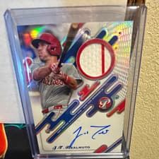 2025 Topps Pristine Pristine Pieces Autograph Relics J.T. Realmuto #PPAR-JR card