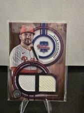 2025 Topps Tribute Single-Player Dual Relics Kyle Schwarber #DR-KS card