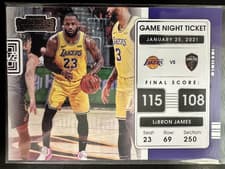 2021 Panini Contenders Game Night Ticket LeBron James #17 card