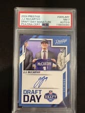2024 Panini Prestige Draft Day Signatures J.J. McCarthy #DDS-JMY card