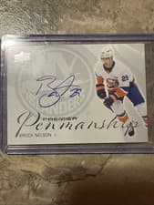 Brock Nelson 2024-25 Upper Deck Premier Premier Penmanship card