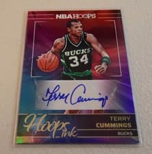 2024-25 Hoops Hoops Ink Terry Cummings #HI-TCB card