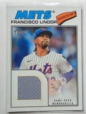 2026 Topps Heritage Real One Relics Francisco Lindor #ROR-FL card