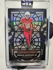 2024 Panini Obsidian Black Stained Glass Marvin Harrison Jr. #15 card