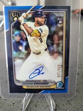 2024 Bowman Chrome Rookie Autographs Jackson Chourio #CRA-JCH card