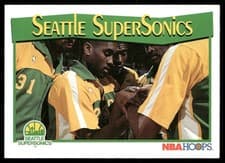 Seattle SuperSonics 1991-92 Hoops Base Set card