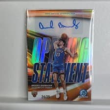 2025-26 Bowman Opening Statement Signatures Brooks Barnhizer #OS-BB card
