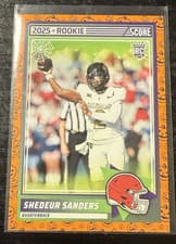 Shedeur Sanders 2025 Score-A-Treat Base Rookies Pumpkin card