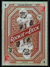 Xavier Worthy 2024 Donruss Elite Rookie on Deck card