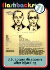 The Mystery of D.B. Cooper 2020 Topps Heritage News Flashbacks card