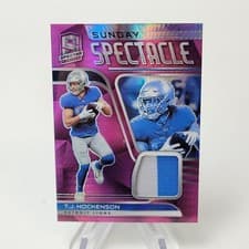 T.J. Hockenson 2021 Panini Spectra Sunday Spectacle card