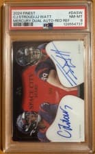 CJ Stroud/JJ Watt 2024 Finest Topps Mercury Dual Autographs card