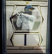 2025 Topps Definitive Collection Jumbo Relic Collection Jazz Chisholm Jr. #DJRC-JCJ card
