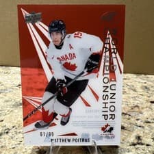 2024-25 Upper Deck Ice World Junior Championship Matthew Poitras #WJC-13 card
