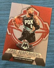 Damian Lillard 2022 Panini Mosaic Epic Performers card