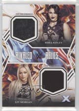 Liv Morgan/Rhea Ripley 2025 Topps Exalted WWE Wrestling Rivaled Relics card