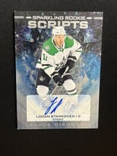 2024-25 Upper Deck Black Diamond Sparkling Rookie Scripts Logan Stankoven #SRS-LS card