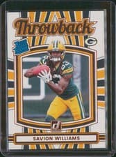 Savion Williams 2025 Donruss Rated Rookie Throwback card