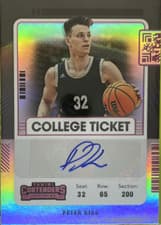 Peter Kiss 2022 Panini Chronicles Draft Picks Contenders College Ticket Autograph card
