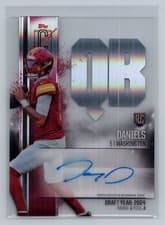 Jayden Daniels 2024 Topps Signature Class Rookie Class Crystal Clear Autographs card