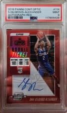 Shai Gilgeous Alexander 2018 Panini Contenders Optic card