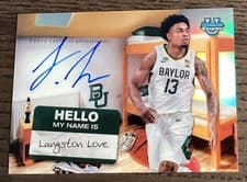 Langston Love 2024-25 Bowman University Chrome Campus Dorm Signatures card