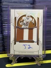 2024 Panini National Treasures Collegiate College Materials Signatures Ja'Tavion Sanders #70 card