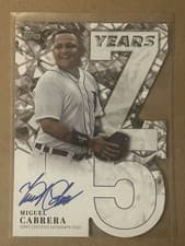 2026 Topps 75 Years of Topps Die-Cut Autographs Miguel Cabrera #75YA-MC card