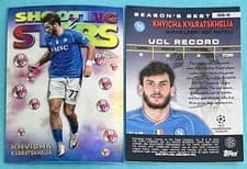 Khvicha Kvaratskhelia 2023 Topps Chrome UEFA Club 1998 Shooting Stars card