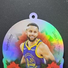 Stephen Curry 2025 Topps Holiday Oversized Die-Cut Ornament card