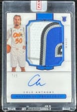 Cole Anthony 2020 Panini National Treasures card