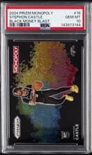 2024-25 Panini Prizm Monopoly Black Money Blast Stephon Castle #BMB-16 card