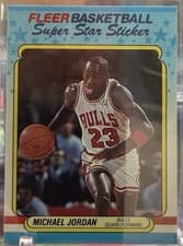 Michael Jordan 1988 Fleer Sticker card