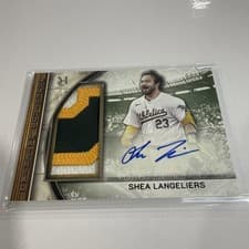 Shea Langeliers 2025 Topps Museum Collection Momentous Material Jumbo Patch Autographs card
