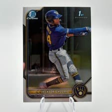 Jackson Chourio 2022 Bowman Chrome Prospects card