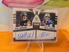 2025 Panini Luminance Year One Dual Signatures Will Howard/Riley Leonard #7 card