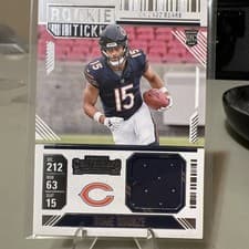 Rome Odunze 2024 Panini Contenders Rookie Ticket Swatch card