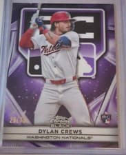 2025 Topps Chrome Black Rookie Design Variations Dylan Crews #127 card