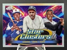 2025 Topps Cosmic Chrome Star Clusters Babe Ruth/Willie Mays/Hank Aaron #TSC-6 card