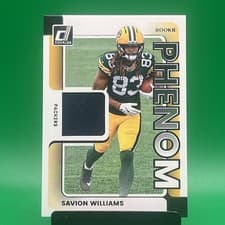 Savion Williams 2025 Donruss Rookie Phenom Jerseys card