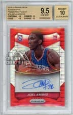 Joel Embiid 2014 Panini Prizm Autographs card